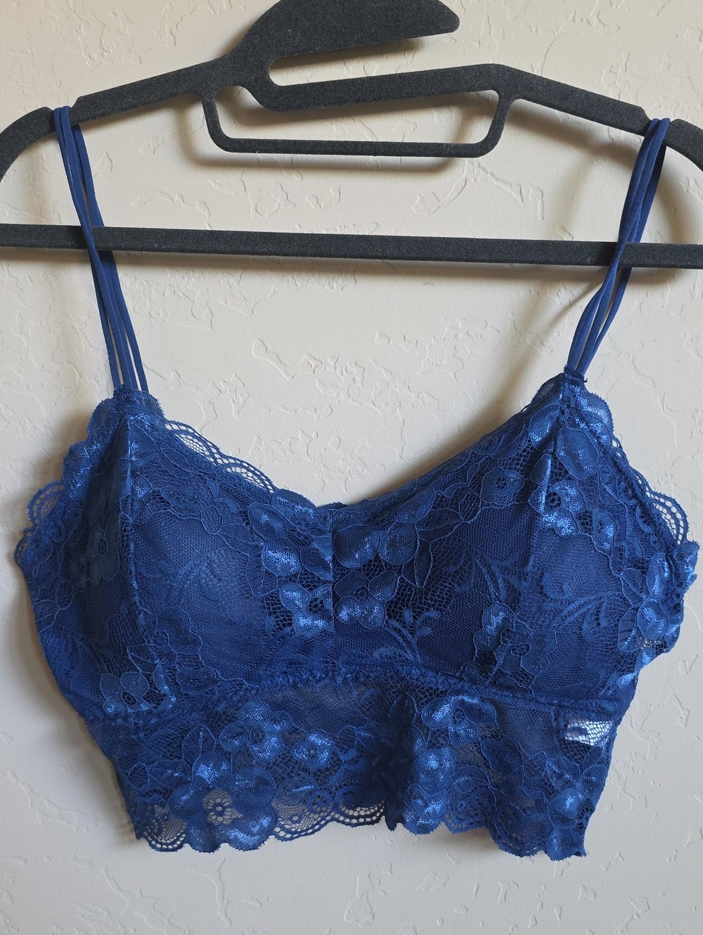 Blue Lace Bralette Crop Top - Unbranded - Picture 1 of 6